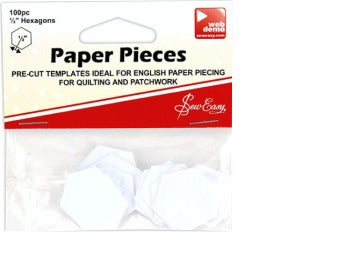PAPER PIECES PRE CUT HEXAGON 0.5INCH