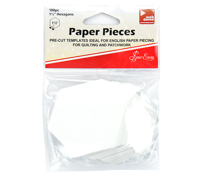 PAPER PIECES PRE CUT HEXAGON 1.25 INCH